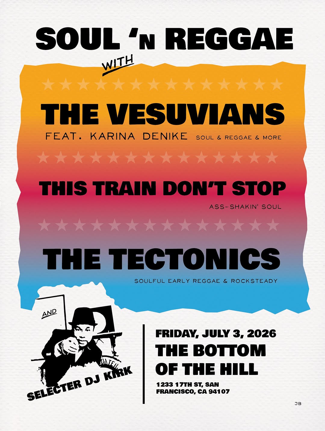 Soul 'n Reggae with The Vesuvians, This Train Don't Stop & The Tectonics